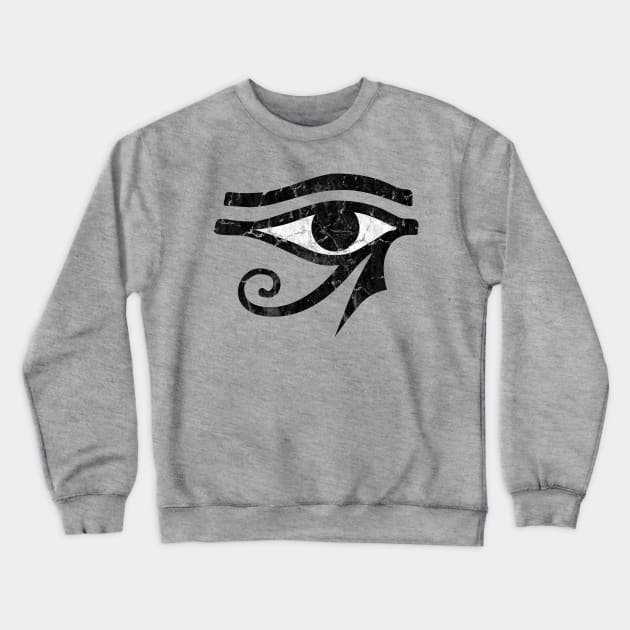 Grunge Eye Of Ra Crewneck Sweatshirt by Art By Cleave